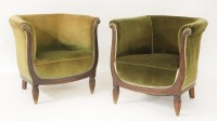 Lot 177 - A pair of Art Deco tub chairs