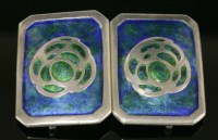 Lot 3 - An Arts and Crafts sterling silver enamel buckle