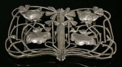 Lot 4 - An Art Nouveau sterling silver buckle