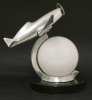 Lot 155 - An Art Deco-style chrome table lamp