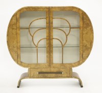 Lot 187 - An Art Deco walnut display cabinet