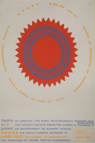 Lot 219 - Peter Sedgley (b.1930)
'PROBE MIDDLE EARTH'
Poster