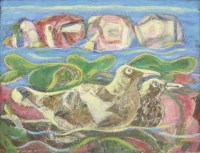 Lot 359 - Alexander Sonnis (1904-1997)
TWO SEAGULLS ON A NEST
Signed l.r.