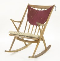 Lot 612 - A Danish rocking chair