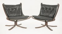 Lot 613 - A pair of 'Falcon' chairs