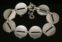 Lot 26 - A cased sterling silver bracelet