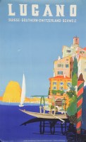 Lot 133 - A Lugano Swiss travel poster
Lithograph printed in colours
101 x 64cm