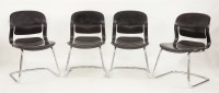 Lot 478 - A set of four Equa II purple moulded chairs