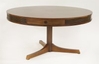 Lot 471 - A rosewood drum table