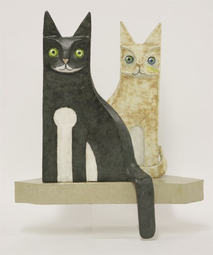 Lot 384 - A glazed and stoneware sculpture