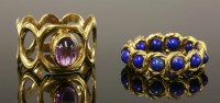 Lot 38 - A single stone gold amethyst ring
