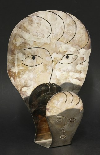 Lot 405 - A silver-plated mask for Christofle