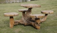 Lot 463 - A contemporary hardwood table and stools