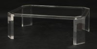 Lot 430 - A clear Lucite coffee table