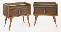 Lot 453 - A pair of Italian mahogany bedside tables