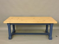 Lot 584 - A pine kitchen table
