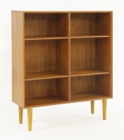 Lot 508 - A teak open bookcase