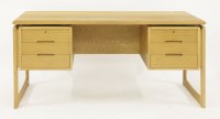 Lot 535 - A Danish oak desk