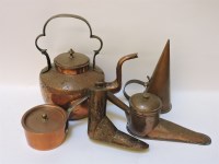 Lot 582 - A copper Scots kettle