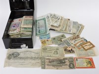Lot 190 - A large quantity of assorted world banknotes of the early 20th century and later