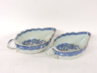 Lot 439 - A pair of Chinese sauce boats