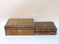 Lot 574 - Two 19th century writing boxes