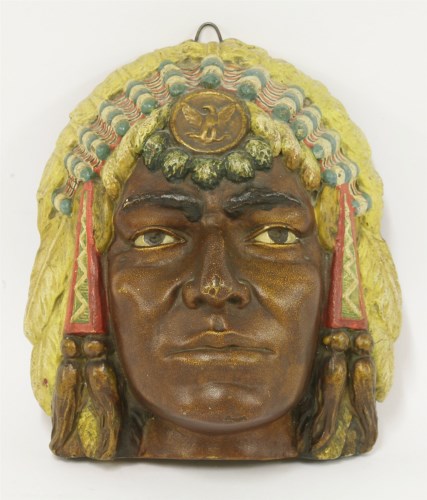 Lot 649 - An Art Deco plaster bust of an Assiniboine Native American