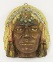 Lot 649 - An Art Deco plaster bust of an Assiniboine Native American