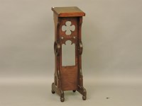 Lot 864 - A Victorian oak gothic reading stand