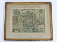 Lot 707 - Braun & Hogenberg
CESTRIA (VULGO) CHESTER
A hand coloured engraved town map
36 x 48cm