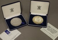 Lot 112 - Two silver commemorative medals