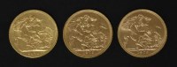Lot 98 - Three gold sovereigns