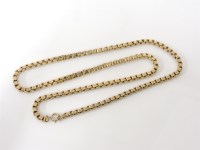 Lot 212 - A 9ct gold box chain necklace