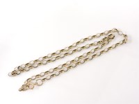 Lot 213 - A gold belcher chain necklace