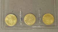 Lot 42 - Three miniature replica gold coins