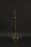 Lot 628 - An Italian brass three-light hanging electrolier