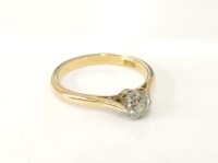 Lot 228 - A gold single stone diamond ring