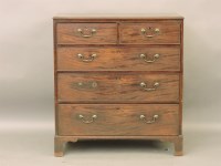 Lot 736 - A 19th century mahogany chest of drawers