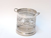 Lot 364 - A 20th century pierced silver bottle coaster