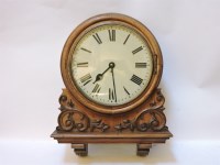 Lot 604 - A 19th century single fusee oak cased wall clock