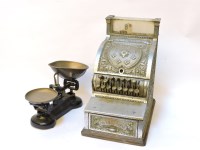 Lot 516 - A nickel plated 19th century National cash register