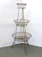 Lot 798A - A wirework three tier garden stand
150cm high