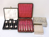 Lot 297 - A silver cigarette box