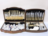 Lot 502 - Two canteens of plated cutlery