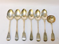 Lot 287 - Six various Georgian and later table spoons