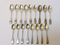 Lot 294 - Four part sets of silver teaspoons