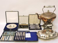 Lot 517 - A quantity of cased silver handled and other cutlery