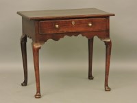 Lot 782 - A George II style oak side table