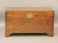 Lot 876 - A Chinese hardwood blanket box