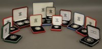 Lot 147 - A collection of silver proof Piedfort coins